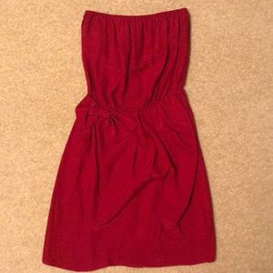 Amanda Uprichard Red Silk Bow Cocktail Dress